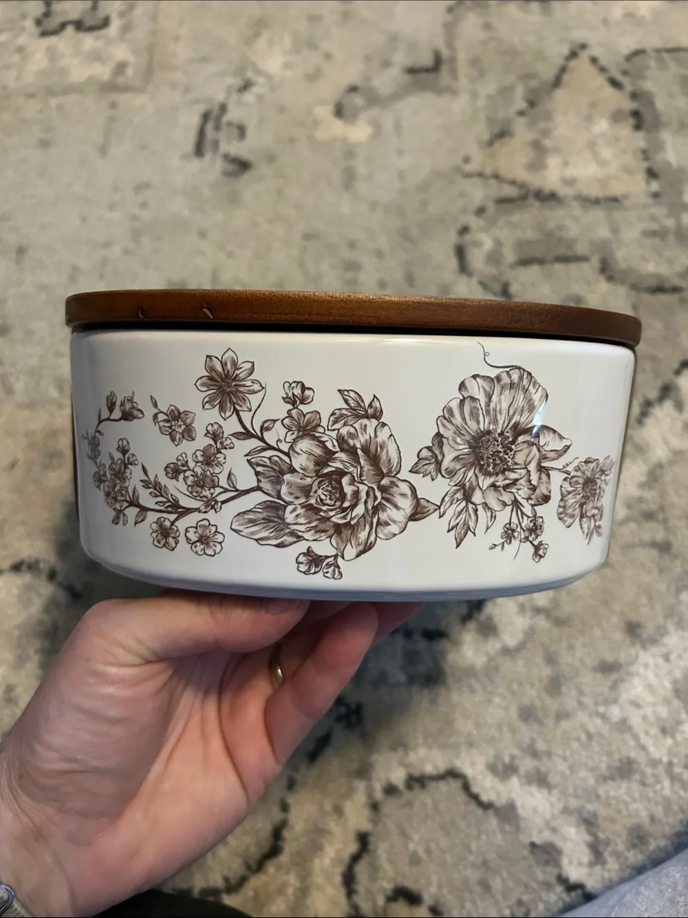 The Pioneer Woman Agatha Acacia Wood Pumpkin Baker Lid - Brown